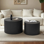 Ensemble de tables basses gigognes Wave Stripe
