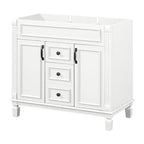 Meuble-lavabo moderne de 36 po avec vasque et armoire à miroir, 2 portes et 2 tiroirs
