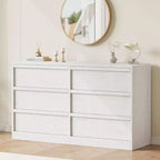 Commode à 6 ou 8 tiroirs, Grande commode de style moderne pour chambre à coucher, salon, chambre d'enfant