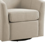 Lot de 2 fauteuils d’appoint modernes pivotants en forme de tonneau, rembourrés, pour le salon
