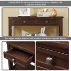 Console avec 4 tiroirs et une étagère de rangement