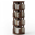 Bibliothèque verticale étroite rotative en bois