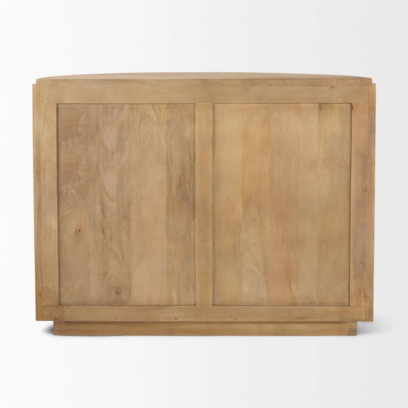 Meuble d'appoint en bois massif marron clair