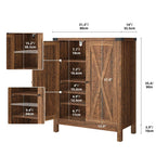 Meuble de rangement pour chaussures Moasis à 5 niveaux et 20 paires avec portes doubles pour entrée