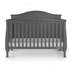 Lit de bébé convertible 4-en-1, se transforme en lit de jour, lit de tout-petit et lit double, 3 positions de matelas, finition sans danger pour bébé