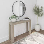 Plank+Beam 46 Table Console Moderne en Bois Massif, Table d'Entrée Étroite, Derrière le Canapé