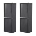 Lot de 2 armoires de rangement de garage Sterilite à 4 étagères réglables, gris