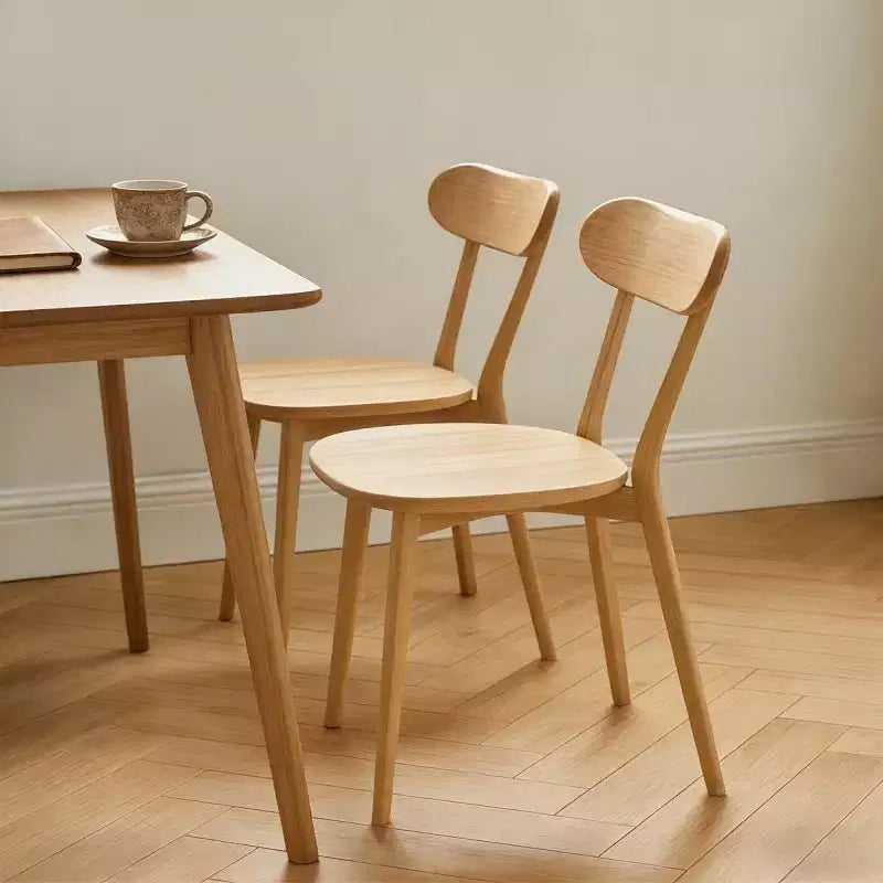 Chaises de salle à manger en bois massif de style moderne du milieu du siècle, lot de 2, pour salle à manger, restaurant ou salon - Panipeachy