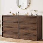 Commode à 6 ou 8 tiroirs, Grande commode de style moderne pour chambre à coucher, salon, chambre d'enfant
