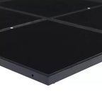 vidaXL Salon de jardin avec coussins 13 pcs Texaline noire - Chaises pliables peu encombrantes, Résistant aux UV, Table en verre trempé
