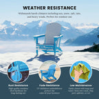 Chaise Adirondack pliante d'extérieur tout temps Polytrends Laguna résistante à la décoloration pour patio