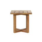 Christopher Knight Home Ming Moderne Acacia Patio Double Chaise Longue avec Table d'appoint Carrée à Lattes