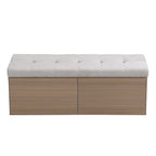 Banc de rangement pour chaussures, meuble à chaussures avec assise rembourrée et deux portes pour entrée