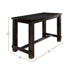 Table de bar rectangulaire rustique en bois