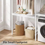 Étagère au-dessus du Lave-linge, Étagère de Rangement pour Sèche-linge à 5 Niveaux avec Hauteur Réglable, Étagère de Salle de Bain, Rangement Gain de Place pour Salle de Bain, Buanderie