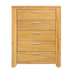 Commode de chambre en bois massif avec tiroirs, style fermette