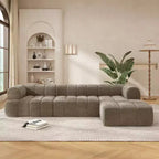 Canapé d'angle moderne Christopher Knight Home Keri 122 en mousse haute densité avec dossier bas