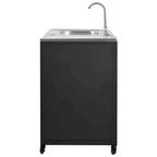 Évier de cuisine d'extérieur mobile, station évier de cuisine modulaire de patio avec armoire