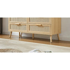 Commode de chambre à façades en rotin