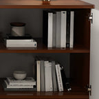 Meuble TV moderne blanc en bois avec rangement et gestion des câbles