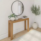 Plank+Beam 46 Table Console Moderne en Bois Massif, Table d'Entrée Étroite, Derrière le Canapé