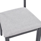 Lot de 4 chaises de salle à manger en bois à dossier à lattes