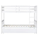 Lit superposé moderne en bois, double sur double avec lit gigogne, convertible en 2 lits
