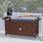 Chariot de barbecue extérieur avec plateau en acier inoxydable (sans tabouret)