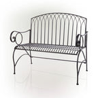 Banc de jardin classique en métal 2 places Alpine Corporation 44 L pour intérieur/extérieur