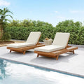 Christopher Knight Home - Ensemble de 2 chaises longues d'extérieur en bois d'acacia Michael