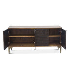 Buffet en bois de manguier bicolore
