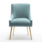 SEYNAR Lot de 8 chaises de salle à manger modernes en velours glamour, chaise de coiffeuse capitonnée pour salon (sans table)