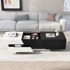 Table basse moderne extensible Merax avec plateau coulissant