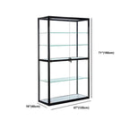 Vitrine rectangulaire contemporaine en verre noir