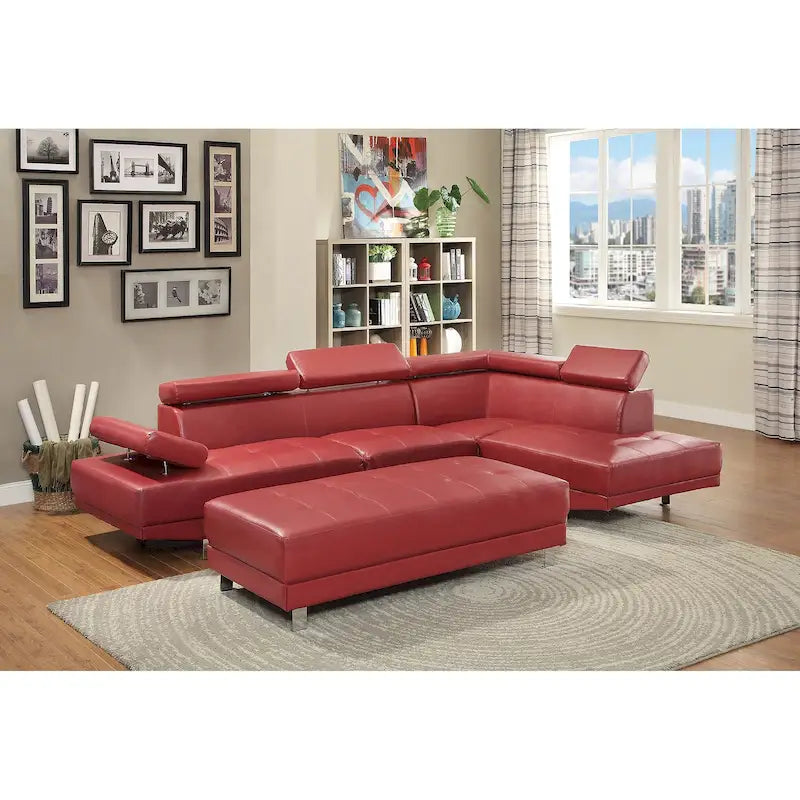 Canapé sectionnel en L 2 pièces en similicuir Riveredge de 277 cm de large - 76L x 109W x 28H