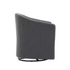 Lot de 2 fauteuils d’appoint modernes pivotants en forme de tonneau, rembourrés, pour le salon