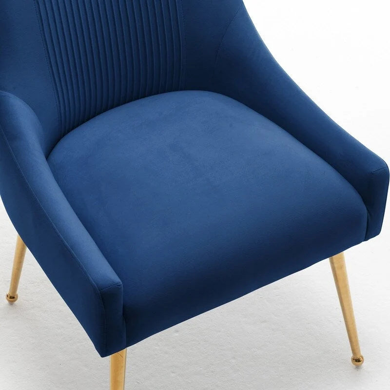 SEYNAR Lot de 8 chaises de salle à manger modernes en velours glamour, chaise de coiffeuse capitonnée pour salon (sans table)