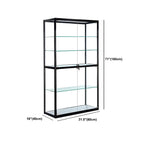 Vitrine rectangulaire contemporaine en verre noir