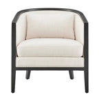 Fauteuil d'appoint en lin et rotin Tillman