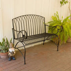 Banc de jardin classique en métal 2 places Alpine Corporation 44 L pour intérieur/extérieur