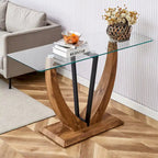 Console en verre rectangulaire, moderne et simple