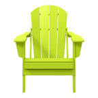 Chaise Adirondack pliante d'extérieur tout temps Polytrends Laguna résistante à la décoloration pour patio