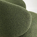 Fauteuil d'appoint pivotant Spruce&Spring en tissu avec base en bois