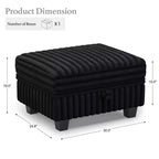 Belffin Pouf en Velours Côtelé avec Rangement, Pouf pour Canapé Modulaire Sectionnel