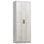 Garde-manger de cuisine 2 portes de 160 cm, meuble de rangement autoportant avec 5 étagères et 2 étagères réglables pour salle à manger