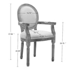 Ensemble de 2 fauteuils de salle à manger en tissu rembourré
