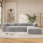 Canapé d'angle moderne Christopher Knight Home Keri 122 en mousse haute densité avec dossier bas