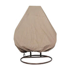 LeisureMod Fauteuil suspendu œuf 2 places avec support - Balançoire / hamac de patio en rotin osier pour extérieur/intérieur avec coussins