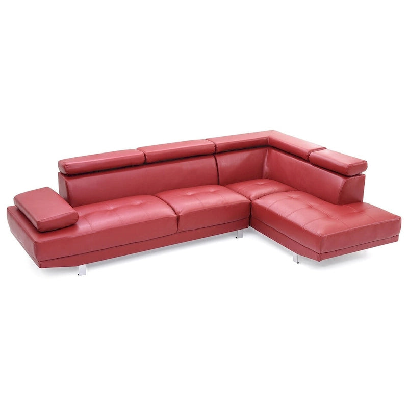 Canapé sectionnel en L 2 pièces en similicuir Riveredge de 277 cm de large - 76L x 109W x 28H