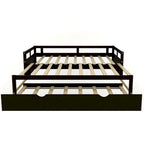 Lit gigogne extensible, Lit gigogne en bois avec tiroir-lit